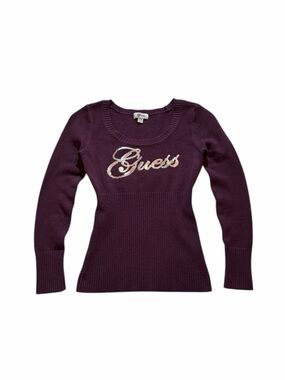 Guess Plum Logo Sweater size M